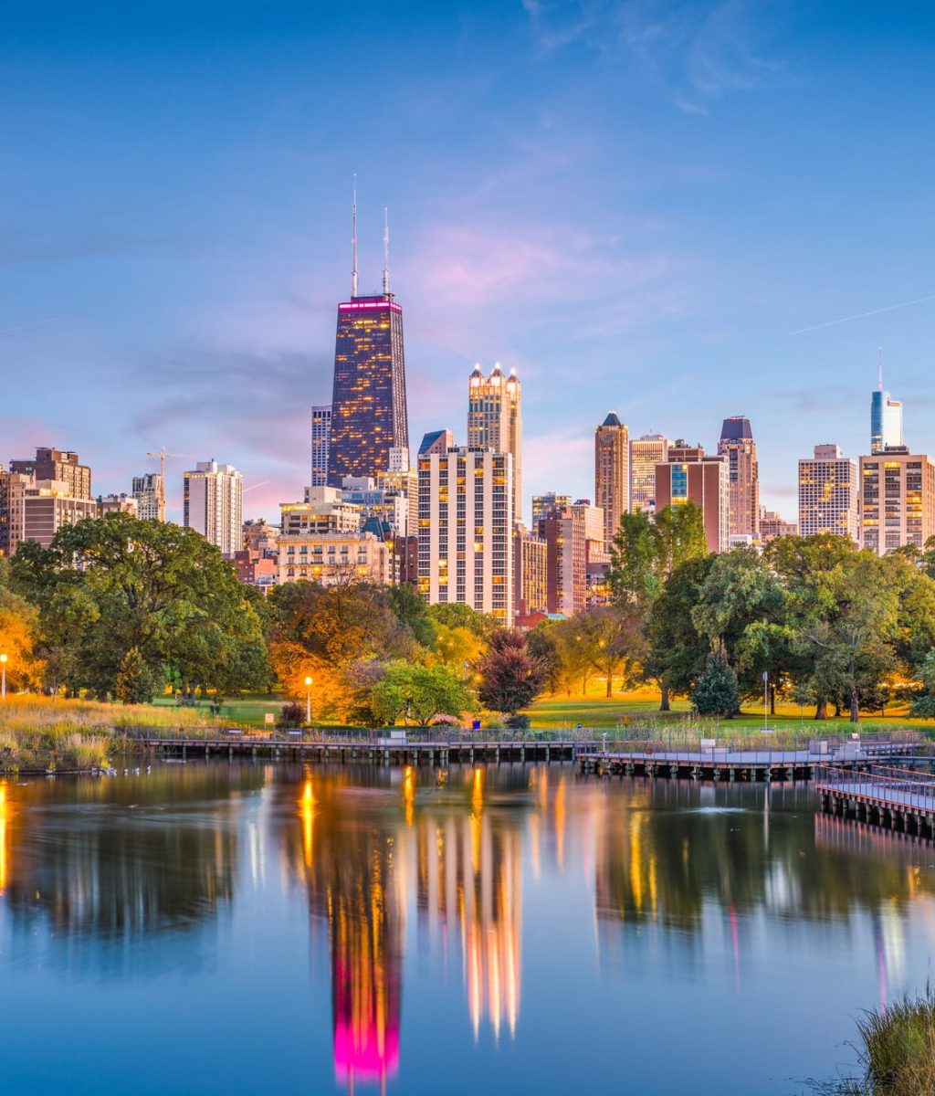 Lincoln Park, Chicago, Illinois Skyline